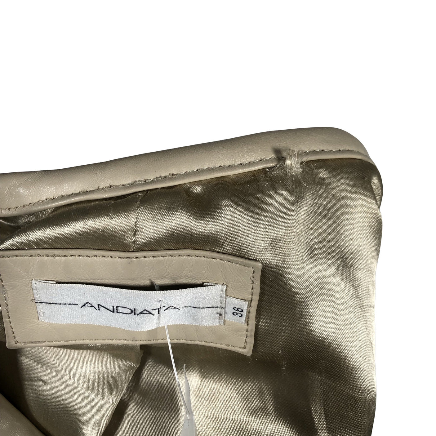 Naisten Andiata - Nahkatakki, koko 36 - Beige (5)