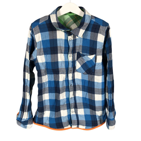 Unisex Polarn O. Pyret - Flanellipaita, koko 134 - 140 - Vihreä (2)