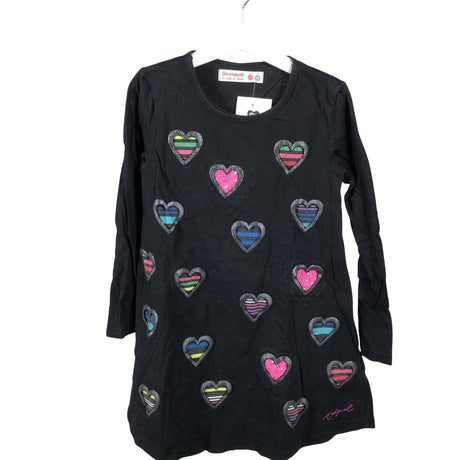 Tyttöjen Desigual - Trikoomekko, koko 122 - 128 - Musta ()