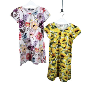 Tyttöjen Molo Kids - Trikoomekko, koko 122 - 128 - Keltainen (1)