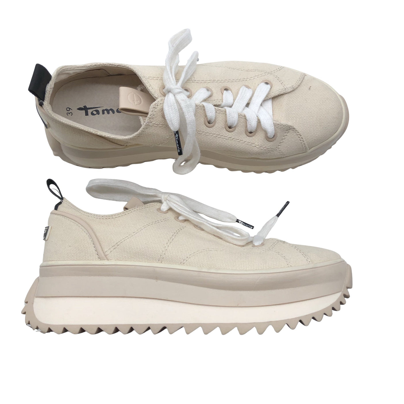 Naisten Tamaris - Tennarit, koko 39 - Beige (1)