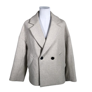 Naisten Lindex - Villakangastakki, koko 34 - Beige (2)