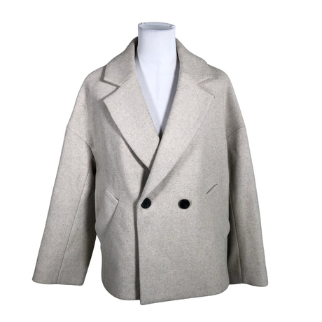 Naisten Lindex - Villakangastakki, koko 34 - Beige (2)