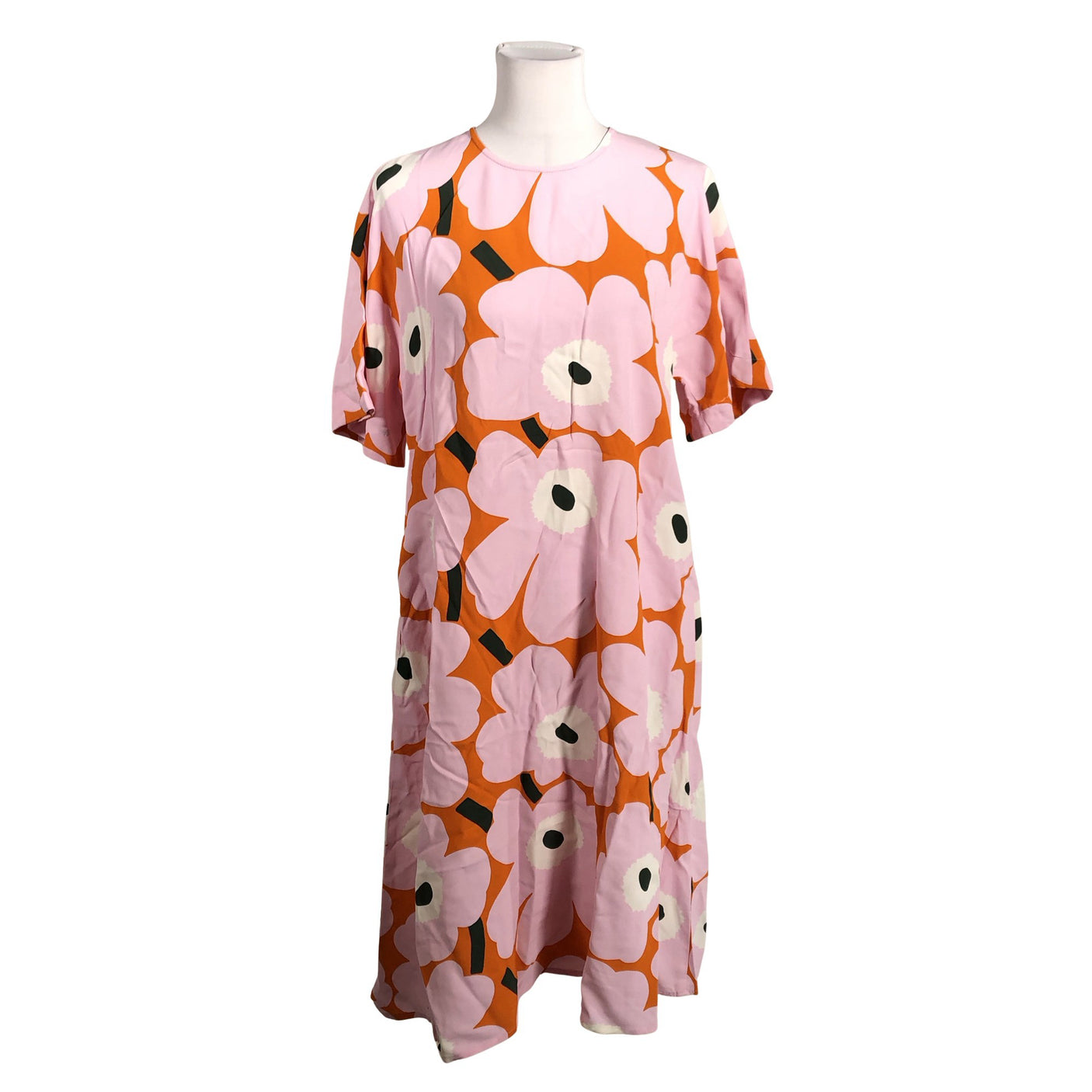 Naisten Marimekko - Sifonkimekko, koko 40 - Oranssi (1)