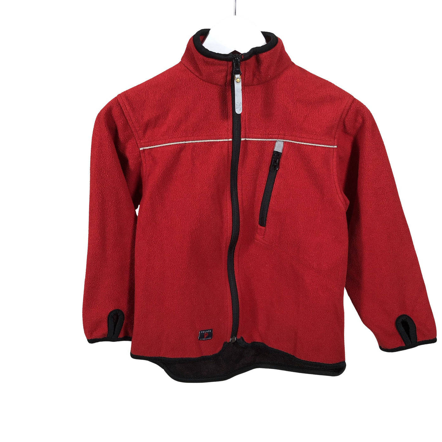 Unisex Polarn O. Pyret - Windfleecetakki, koko 122 - 128 - Punainen (1)