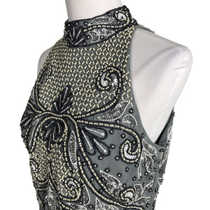 Naisten Lace & Beads - Juhlamekko, koko 40 - Harmaa (2)