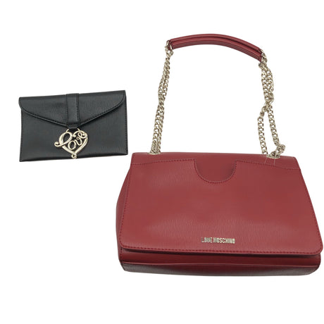Naisten Love Moschino - Käsilaukku, koko Midi - Viininpunainen (2)