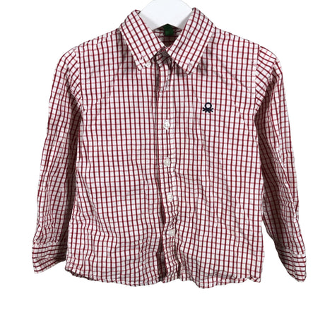 Poikien Benetton - Kauluspaita, koko 98 - 104 - Punainen ()