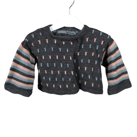 Tyttöjen Handmade - Neuletakki, koko 104 - 110 - Harmaa ()