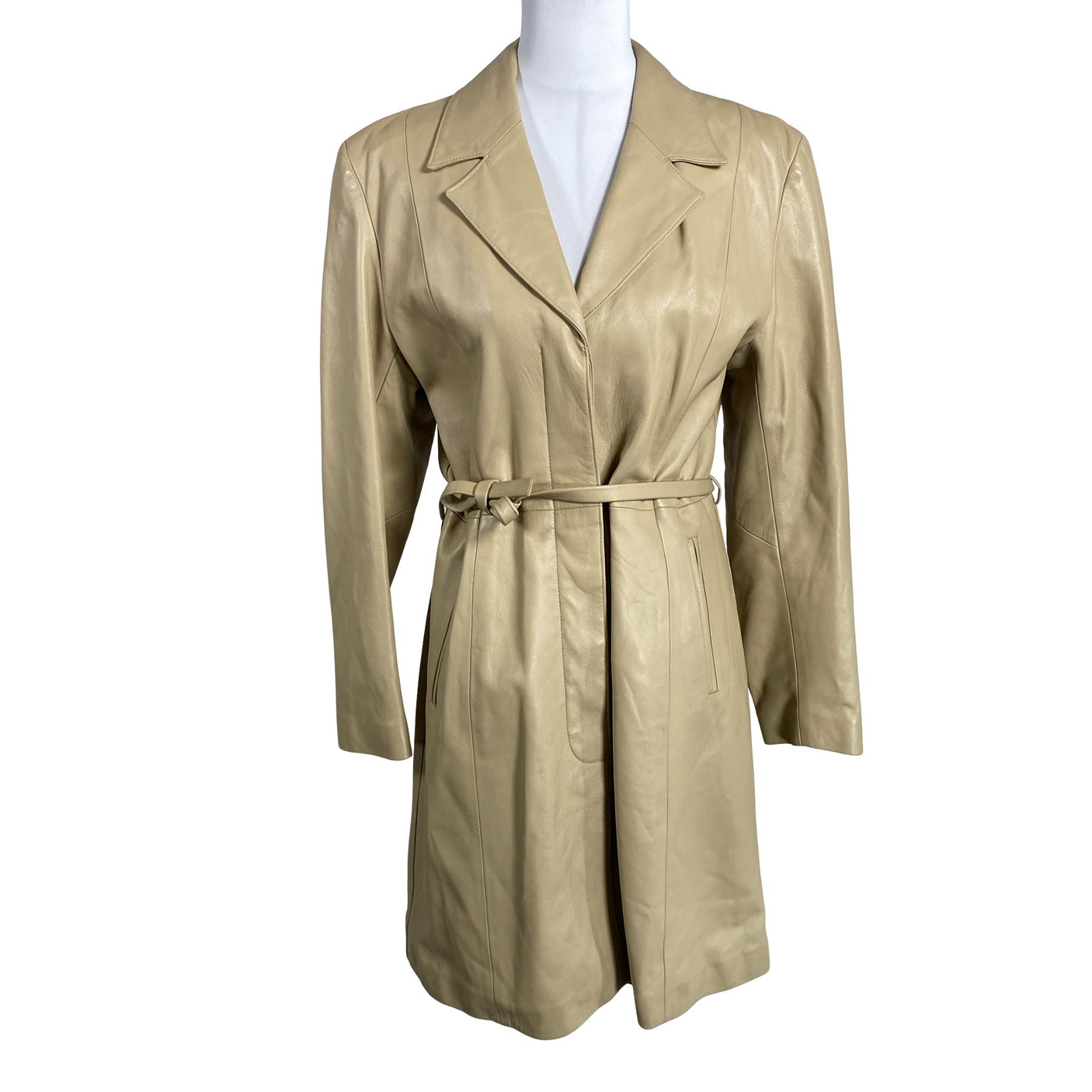 Naisten Giorgio Cuirs - Nahkatakki, koko 40 - Beige (1)