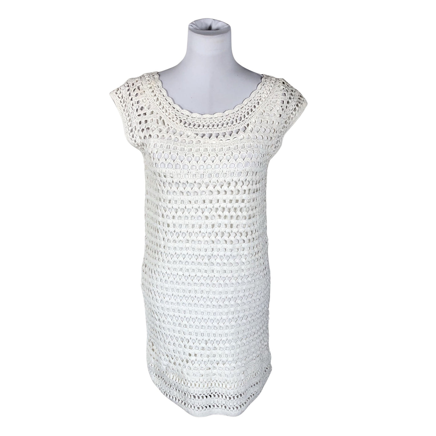 Naisten Massimo Dutti - Neulemekko, koko 40 - Valkoinen (1)