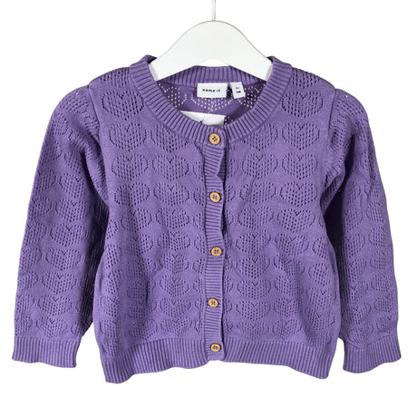 Tyttöjen Name It - Neuletakki, koko 104 - 110 - Violetti ()