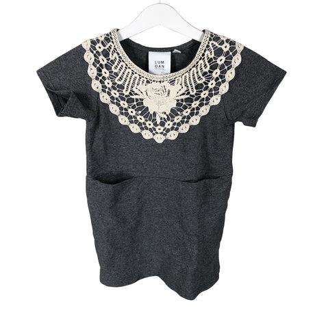 Tyttöjen Lumoan - Trikoomekko, koko 110 - 116 - Harmaa ()