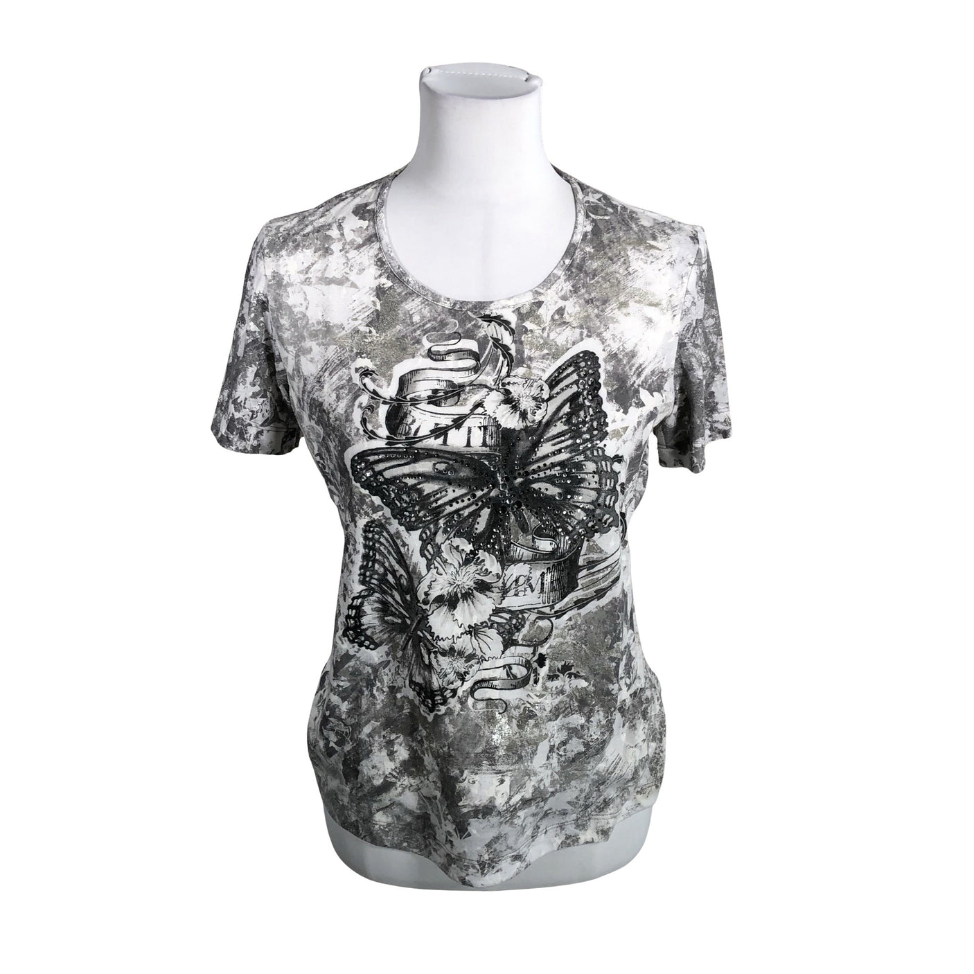 Naisten Gerry Weber - T-paita, koko 38 - Harmaa (1)