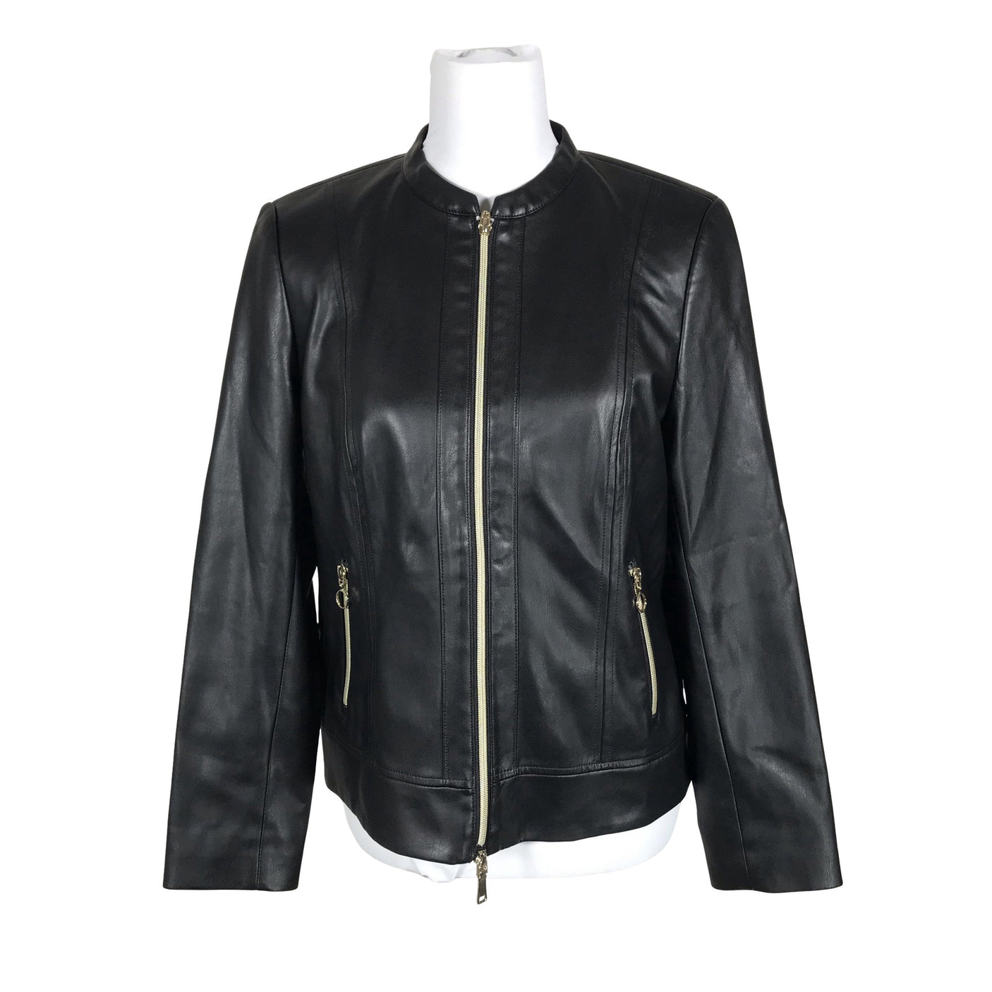 Naisten Betty Barclay - Nahkatakki, koko 42 - Musta (1)