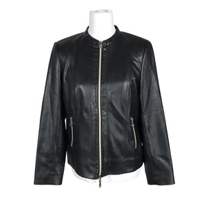 Naisten Betty Barclay - Nahkatakki, koko 42 - Musta (1)