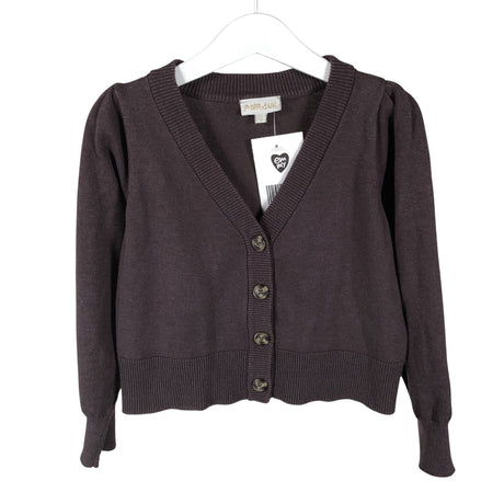 Tyttöjen POMPdeLUX - Neuletakki, koko 110 - 116 - Ruskea ()