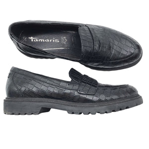 Naisten Tamaris - Loaferit, koko 38 - Musta (1)