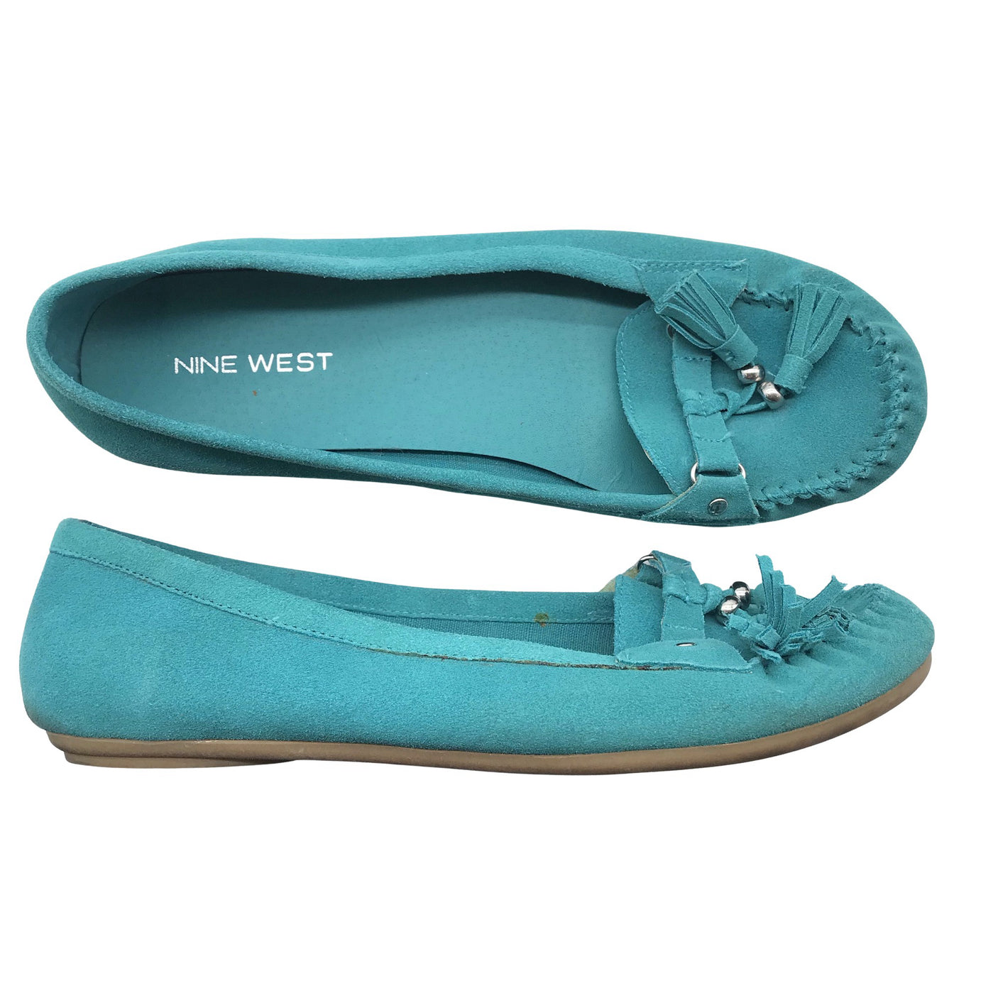Naisten Nine West - Loaferit, koko 39 - Turkoosi (2)