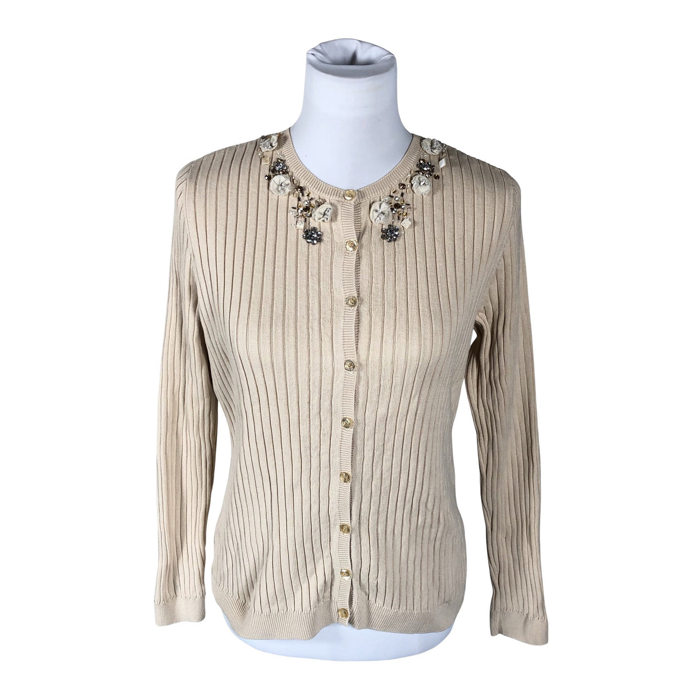 Naisten Basler - Neuletakki, koko 38 - Beige (1)