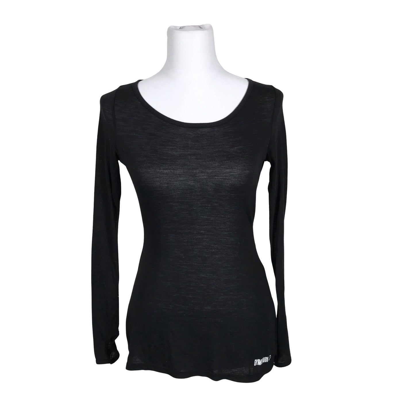 Naisten Gymshark - Urheilupaita, pitkät hihat, koko 38 - Musta (3)