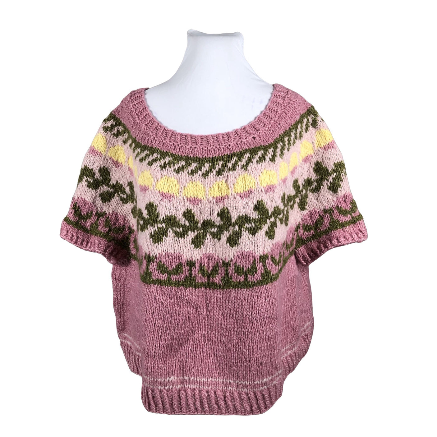 Naisten Handmade - Neulepaita, koko 48 - Vaaleanpunainen (1)