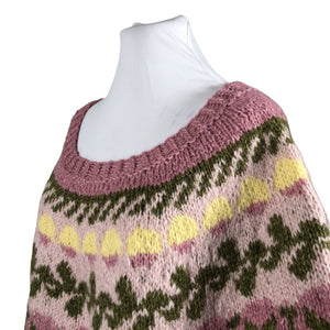 Naisten Handmade - Neulepaita, koko 48 - Vaaleanpunainen (2)