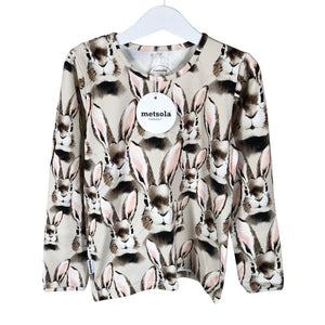 Unisex Metsola - Trikoopaita, koko 122 - 128 - Beige (1)