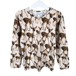Unisex Metsola - Trikoopaita, koko 122 - 128 - Beige (1)