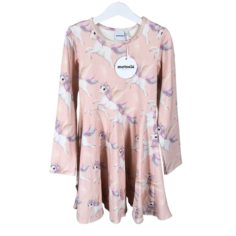 Tyttöjen Metsola - Trikoomekko, koko 134 - 140 - Vaaleanpunainen ()