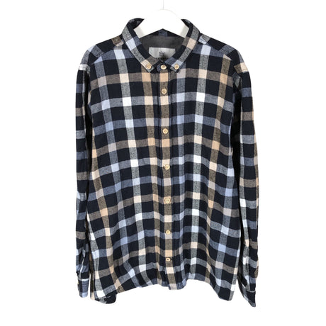 Unisex Kronstadt - Flanellipaita, koko 140 - 146 - Sininen ()