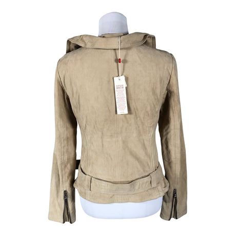 Naisten Esprit - Nahkatakki, koko 38 - Beige (2)