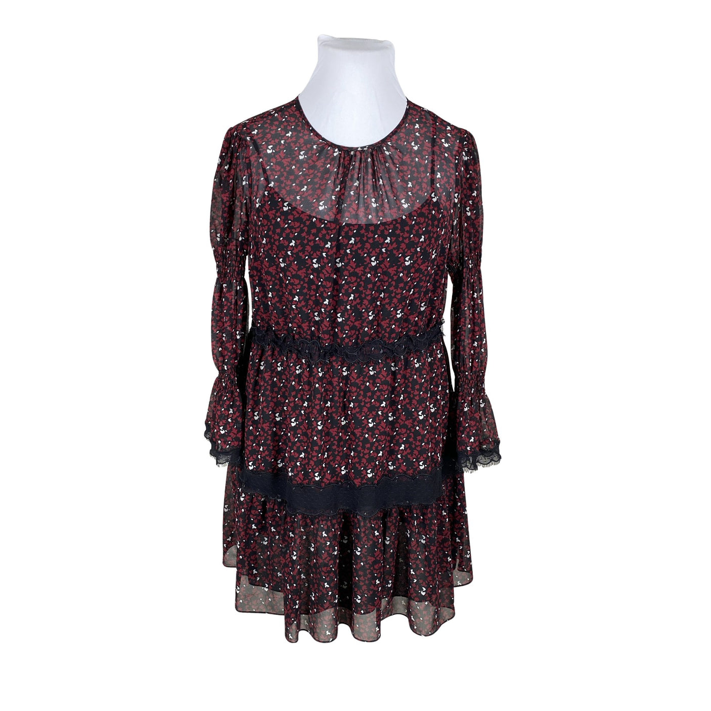 Naisten Michael Kors - Sifonkimekko, koko 42 - Viininpunainen (1)