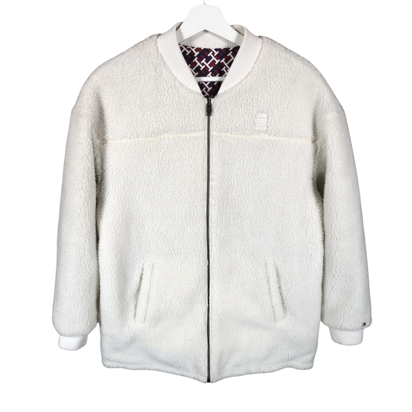 Tyttöjen Tommy Hilfiger - Tekoturkistakki, koko 170 - 176 - Valkoinen (1)