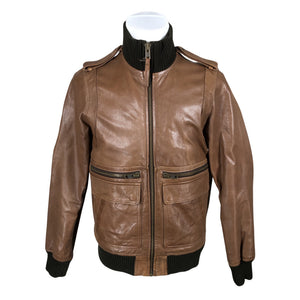 Miesten Jack & Jones - Nahkatakki, koko L - Ruskea (1)