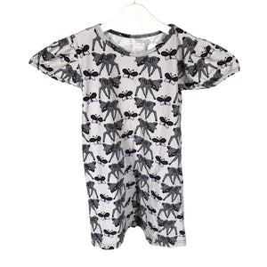 Tyttöjen Handmade - Trikoomekko, koko 122 - 128 - Harmaa (1)