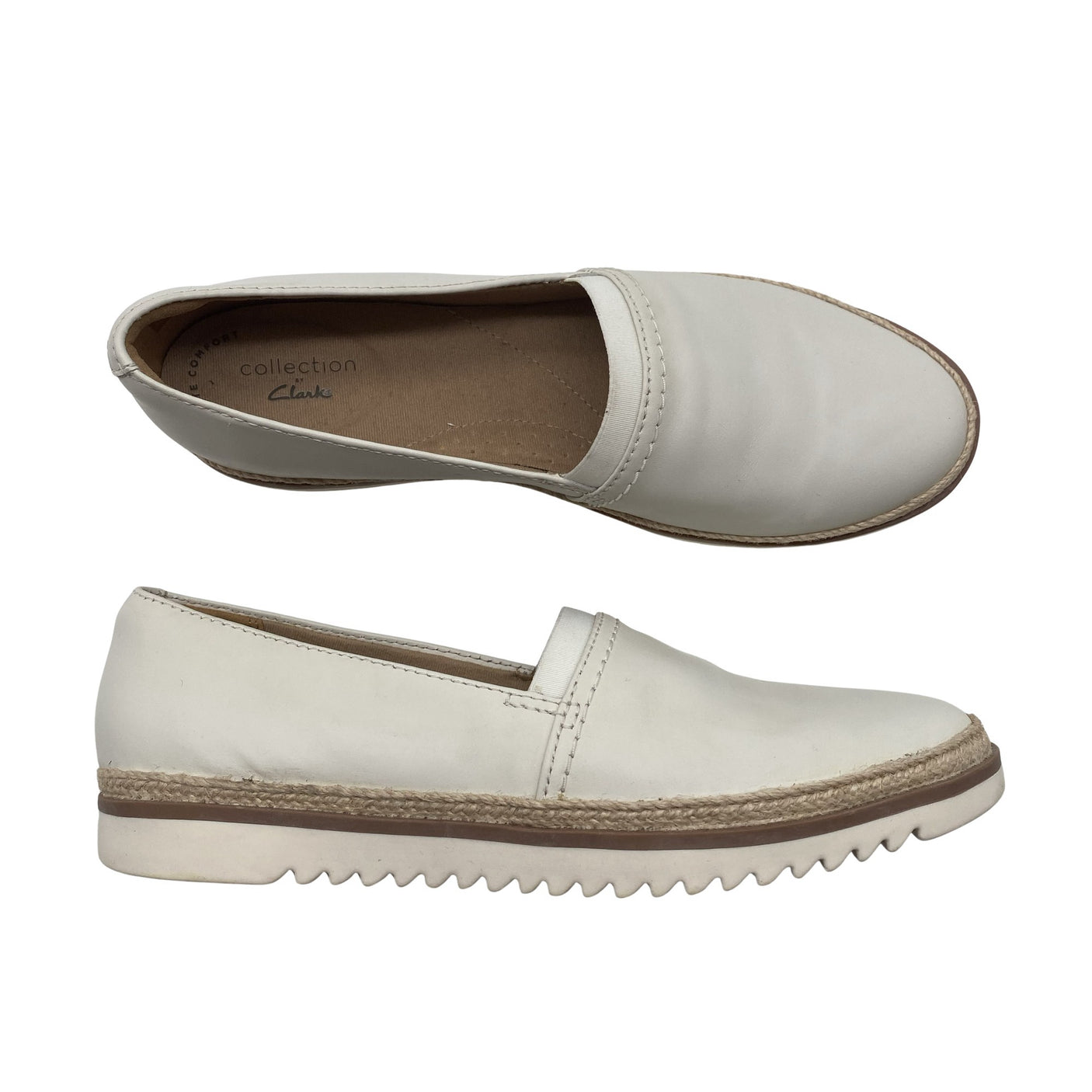 Naisten Clarks - Loaferit, koko 37 - Luonnonvalkoinen (1)