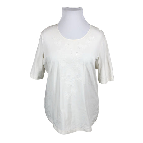 Naisten Gerry Weber - T-paita, koko 46 - Luonnonvalkoinen ()