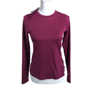 Naisten Soc - Urheilupaita, pitkät hihat, koko 36 - Viininpunainen (1)