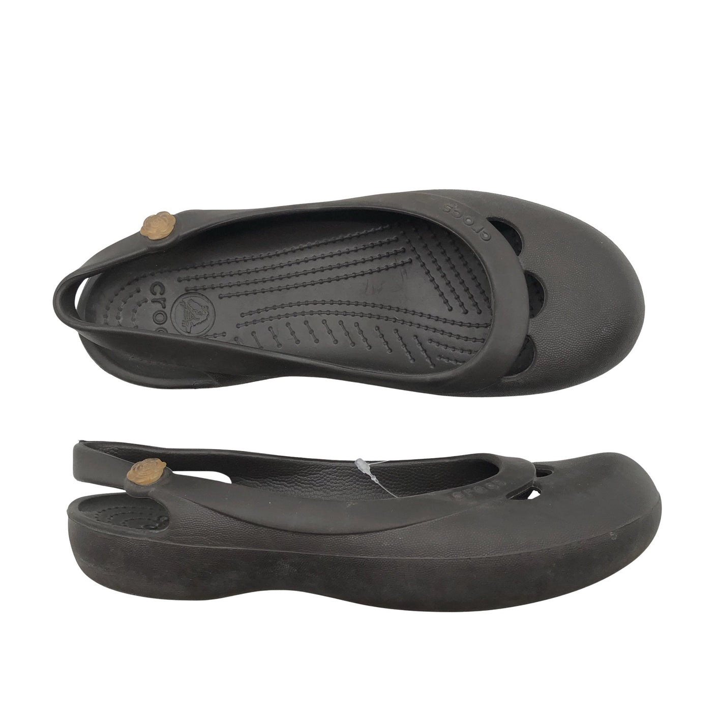 Naisten Crocs - Ballerinat, koko 40 - Ruskea (1)