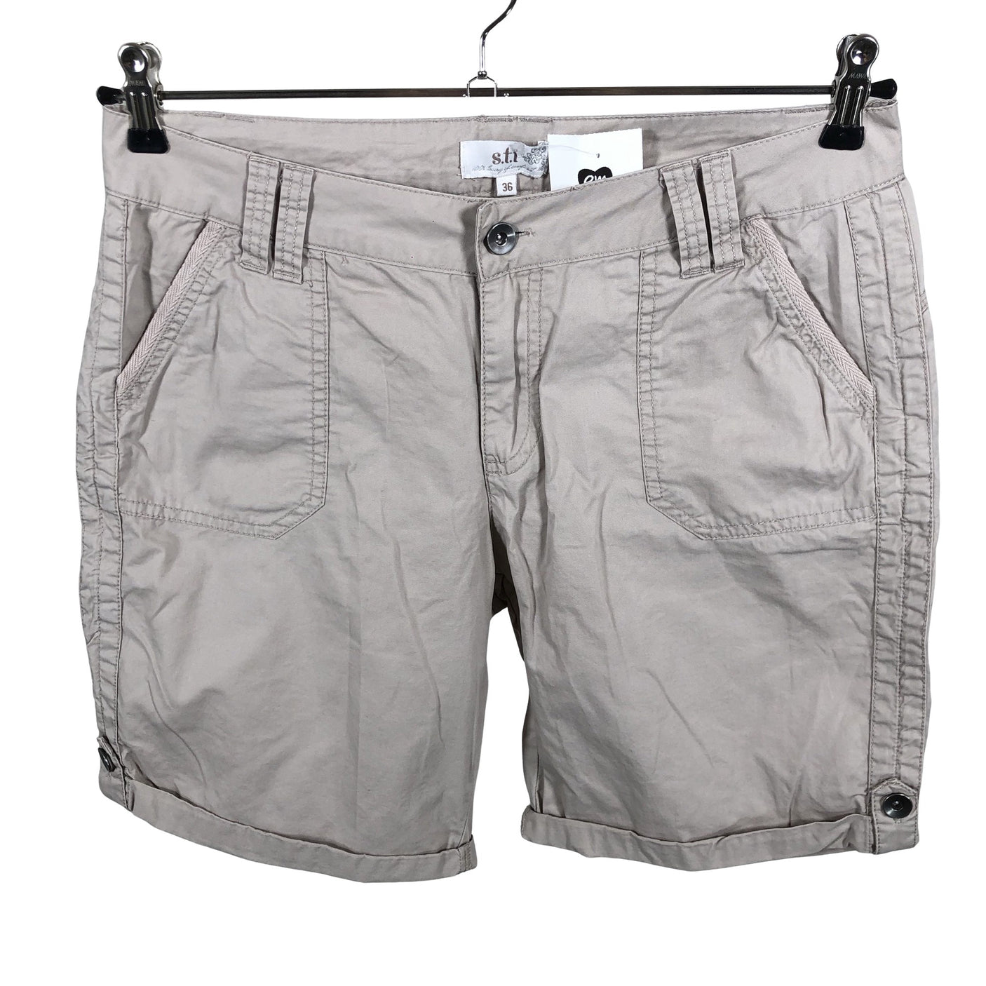Naisten S.T.I - Shortsit, koko 36 - Beige (1)