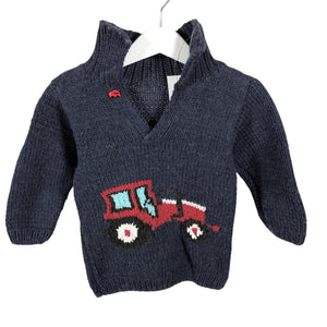 Poikien Handmade - Neulepaita, koko 92 - 98 - Sininen (1)