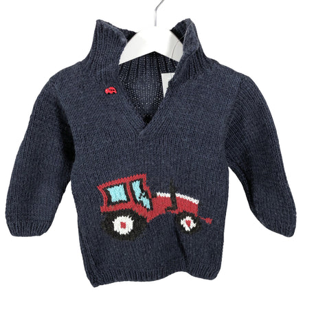 Poikien Handmade - Neulepaita, koko 92 - 98 - Sininen ()
