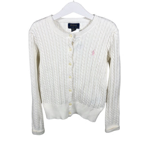 Tyttöjen Polo Ralph Lauren - Neuletakki, koko 128 - 134 - Luonnonvalkoinen (1)
