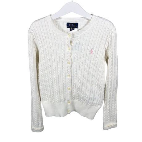 Tyttöjen Polo Ralph Lauren - Neuletakki, koko 128 - 134 - Luonnonvalkoinen ()