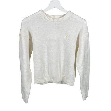 Unisex Calvin Klein Jeans - Neulepaita, koko 158 - 164 - Valkoinen ()