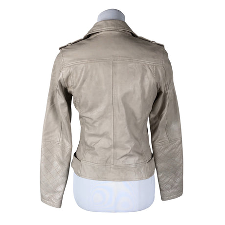 Naisten Nümph - Nahkatakki, koko 36 - Beige (2)