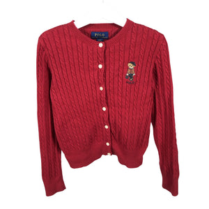 Tyttöjen Polo Ralph Lauren - Neuletakki, koko 122 - 128 - Punainen (1)