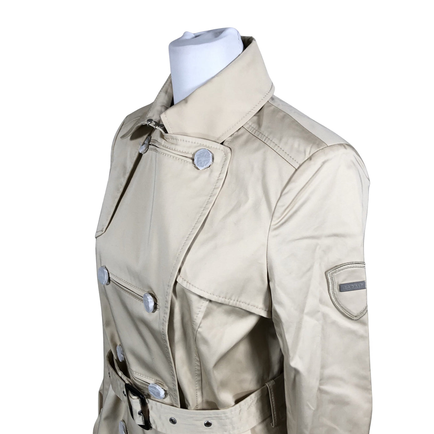 Naisten Esprit - Trenssitakki, koko 38 - Beige (3)