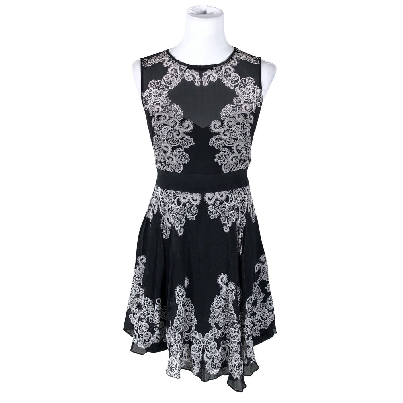 Naisten Karen Millen - Sifonkimekko, koko 40 - Musta (1)